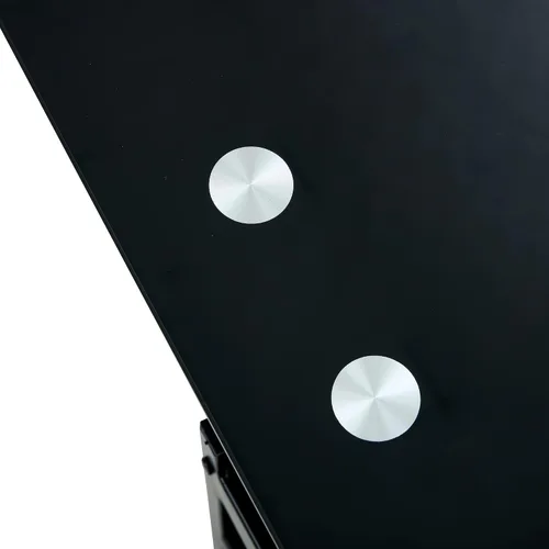 Vista 6 de Mesa de centro negra elevable, moderna mesa central pequeña de vidrio templado de 2 capas con almacenamiento, mesa auxiliar ajustable de 37.8