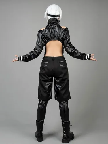Vista 4 de Cosfun Disfraz de cosplay Kaneki para hombre, uniforme completo mp002708