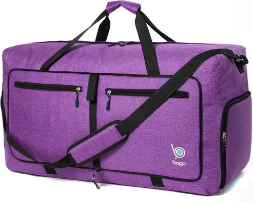 Vista 15 de Bago Travel Duffle Bag for Women & Men. Medium Duffel Bag for Traveling Todo negro