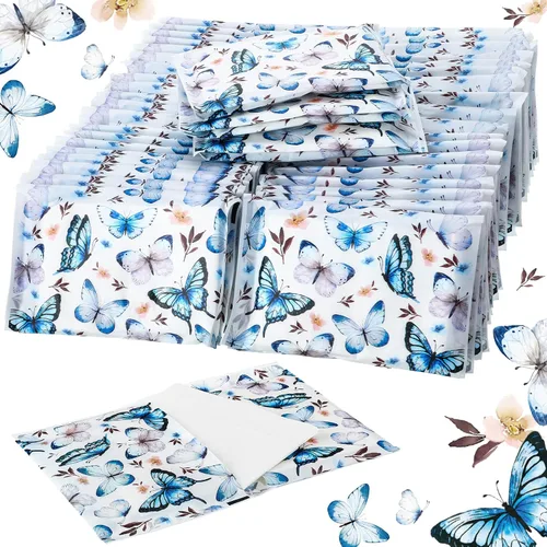 Vista 23 de Geyee 50 paquetes de pañuelos faciales para viajes, paquetes de bolsillo desechables para invitados a bodas, viajes, escuela, bolsos, suministros