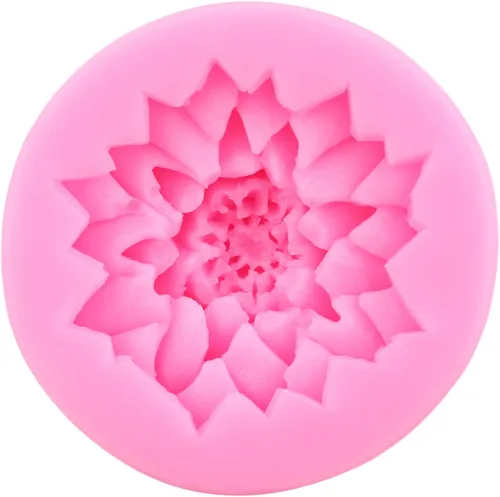 Vista 6 de Moldes de silicona de flores de crisantemo para fondant de flores de margarita para decoración de tartas, decoración de cupcakes, pasta de goma