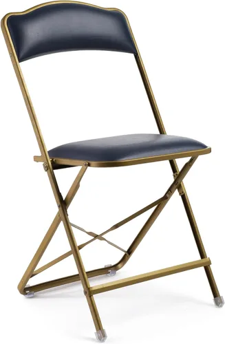 Vista 9 de Paquete de 4 sillas plegables de alta calidad, asiento estrecho de 15 pulgadas, asiento y respaldo acolchado, se pliega ultra delgado (~1 pulgada)