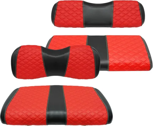 Vista 16 de Fundas de Asiento de Carrito de Golf Delanteras y Traseras Impermeables y Resistentes al Sol de Cuero Vinílico de Grado Marino Accesorios de Negro
