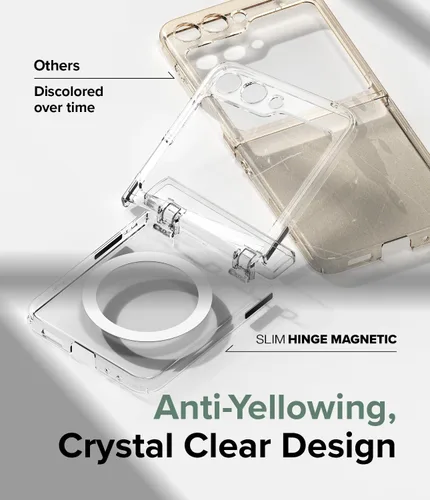 Vista 6 de Ringke Bisagra delgada magnética [compatible con MagSafe] diseñada para Samsung Galaxy Z Flip 5, protección de bisagra antiamarilleo, resistente