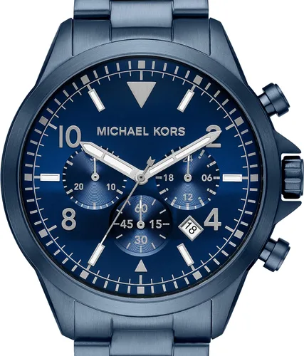 Vista 4 de Michael Kors Reloj cronógrafo de acero inoxidable Gage Reloj de silicona con cronógrafo de calibre
