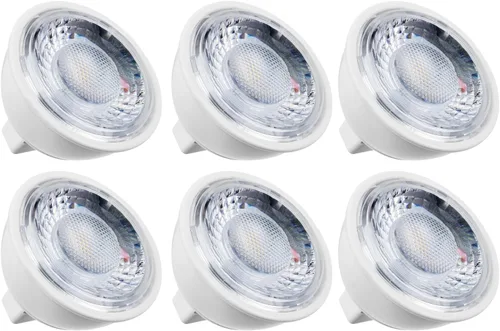 Vista 2 de Sunlite Mini bombilla LED MR16, 12 voltios, 7 vatios (equivalente a 50 W), base GU5.3, regulable, certificación UL, 30 K, blanco cálido, paquete de 6