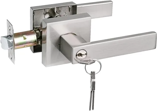 Vista 83 de NEWBANG Manija de palanca de puerta sólida con acabado negro mate