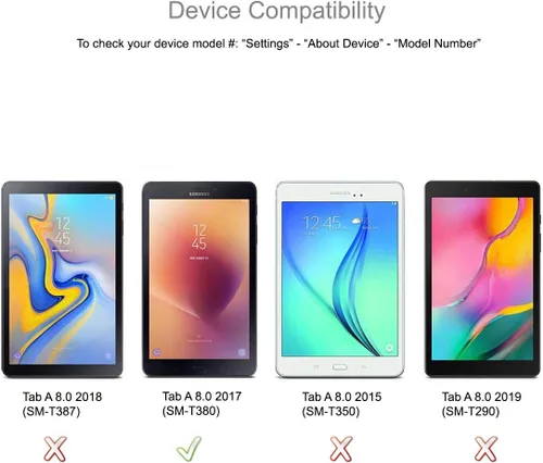 Vista 6 de Supershieldz Diseñado para Samsung Galaxy Tab A 8.0 pulgadas (2017) (SM-T380 modelo solamente), protector de pantalla de vidrio templado