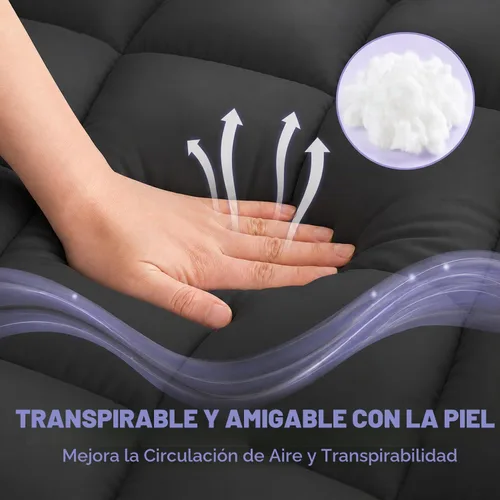 Vista 6 de ABENE Cubrecolchón de espuma viscoelástica de 3 pulgadas, doble capa, tamaño individual XL, para dormitorio universitario, con almohadilla de 2