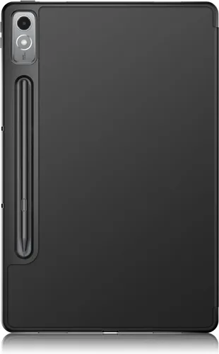 Vista 7 de Funda para Lenovo Tab p12 12.7 pulgadas 2023 TB-370FU, carcasa trasera de TPU suave delgada inteligente con cubierta de soporte multiángulo