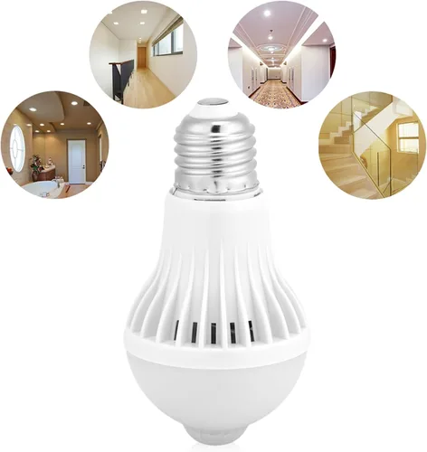 Vista 3 de Keenso Bombilla con sensor de movimiento E27 de 7 W, bombillas LED PIR con sensor infrarrojo inteligente, luz nocturna de encendido/apagado