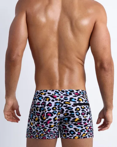 Vista 6 de Bang Men's Swimwear - Beach Shorts - Stretchy Quick-Dry All-Use Premium Swimsuit Trunk Square Cut