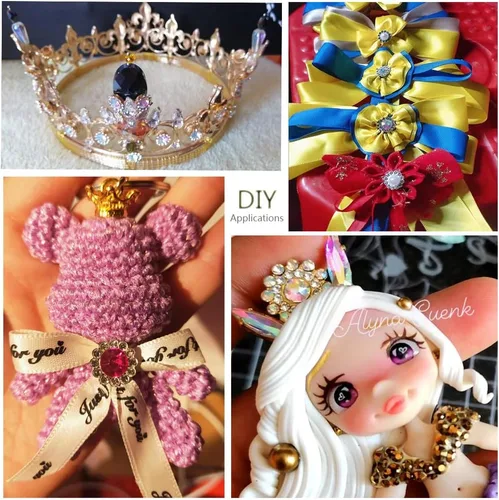Vista 6 de 120pcs 0.551 in Girasol Perla Plata Cristales Botones Coser en Diamantes de Imitación para Ropa Tela Accesorios de Costura