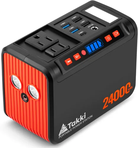 Vista 11 de Takki - Generador solar de 120 Wp, estación de energía portátil con paneles solares de 21 W, cargador solar de 88 Wh, puertos USB de CA y CC