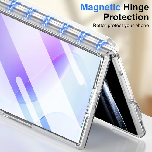 Vista 5 de Funda transparente para Galaxy Z Fold 8 Ultra, protector de bisagra