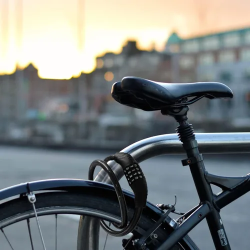 Vista 4 de Revelook Cable de Bloqueo para Bicicleta de Combinación de 4 Dígitos de 3 Pies de Largo, Candado Antirrobo Reajustable para Bicicleta para Scooter