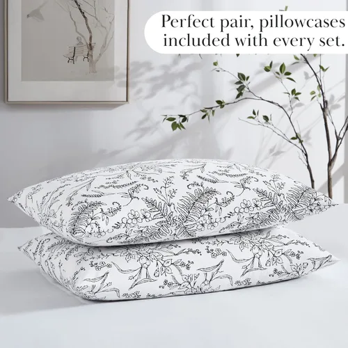 Vista 182 de Southshore Fine Living, Inc. Colección Winter Brush, juego de sábanas de 3 piezas para cama individual, sábana bajera con bolsillo profundo de 14