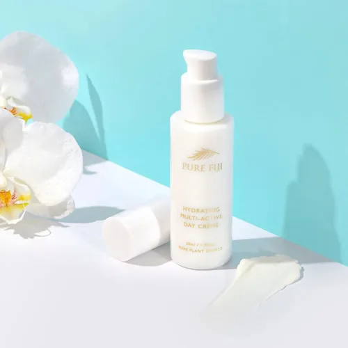 Vista 3 de PURE FIJI Crema facial hidratante de día, crema hidratante facial multiactiva, gel hidratante para hidratar y suavizar la piel, fórmula natural