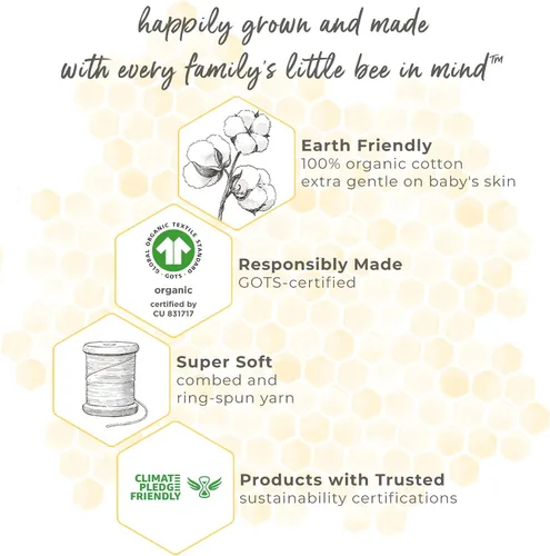Vista 6 de Burt's Bees Baby Pijama para bebé, camiseta de manga corta y pantalones cortos