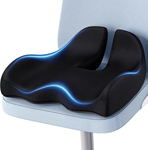 Vista 9 de A-Pce Cojín de asiento ergonómico, cojín antideslizante para silla de Negro