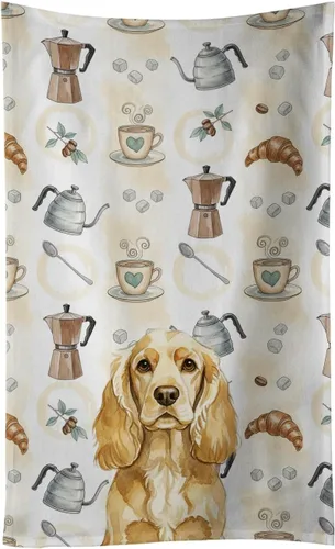 Vista 41 de Caroline's Treasures Afghan Hound - Toalla de cocina para barra de café, terciopelo frontal y lazo de algodón, lavable a máquina Sabueso afgano