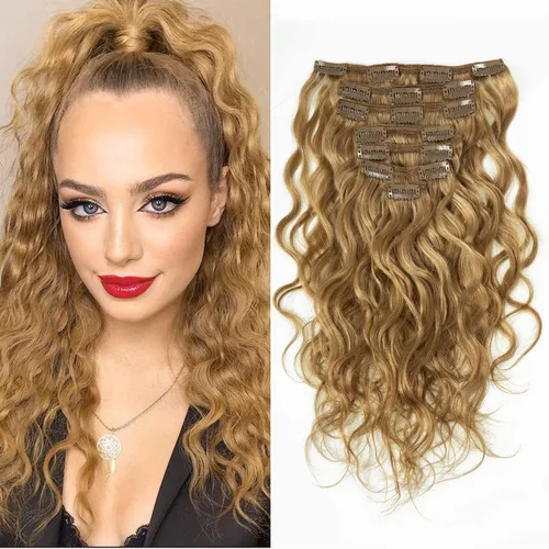 Vista 15 de 3B 3C Anrosa Jerry - Extensiones de cabello humano rizado con clip, 16 Rizado #1B