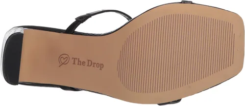 Vista 4 de The Drop - Sandalias de tacón alto Avery con dos correas y punta cuadrada para mujer