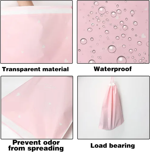 Vista 6 de Bolsas de zapatos para viajes, organizador grande de almacenamiento de zapatos transparentes con cordón, bolsas de almacenamiento de viaje