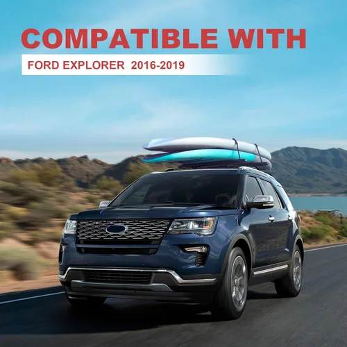 Vista 5 de KINGGERI Barras transversales de techo de 220 libras compatibles con Ford Explorer 2016 2017 2018 2019 (Limited/XLT/Sport/Platinum), barras