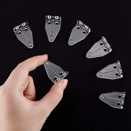 Vista 6 de BBTO 40 soportes de sujeción para persianas de 1 pulgada, ganchos de plástico transparente para persianas, clips de sujeción para riel inferior