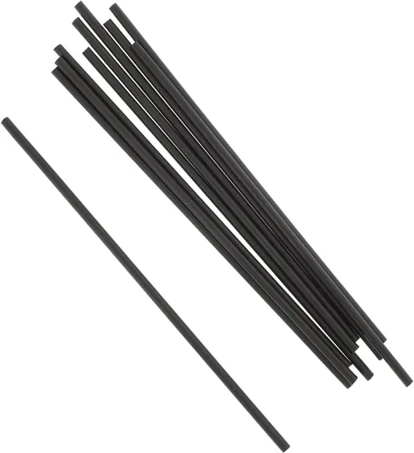 Vista 3 de Royal Pajita negra de 5 pulgadas, paquete de 1000