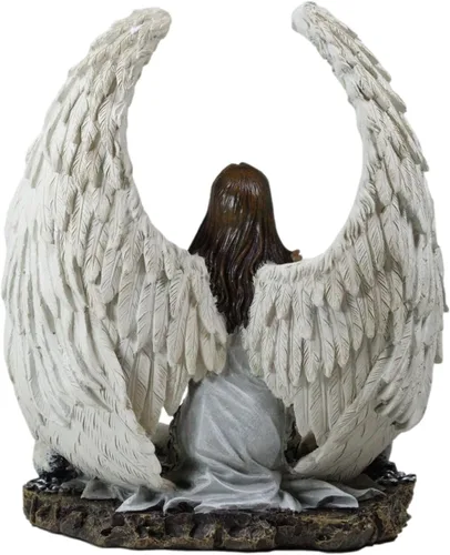 Vista 4 de Ebros Gift Espíritus cautivos con los ojos vendados Ángel de pureza atado en cadenas por Graveyard of Skulls Figurine Fantasy Gothic Spirit Ocultit
