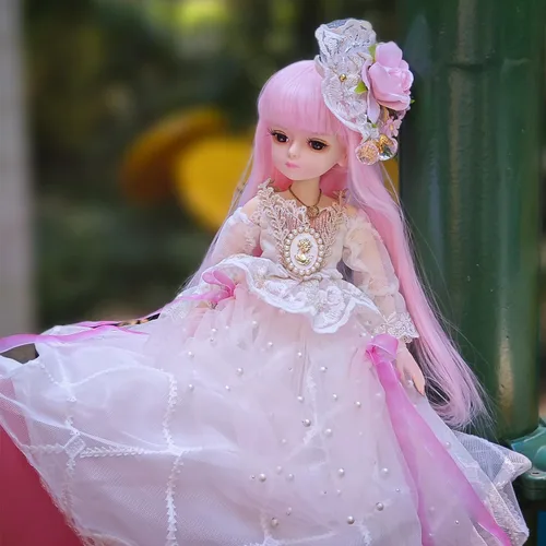 Vista 5 de Muñeca BJD de 1/4 de 17.7 in - 18 pulgadas, muñeca articulada con bola SD de princesa, cuerpo de muñeca personalizado con conjunto de ropa