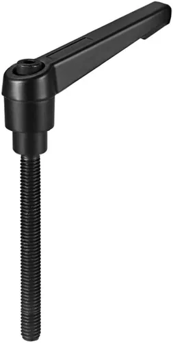 Vista 12 de uxcell Mango M6 x 1.575 in Palanca de sujeción ajustable Rosca Botón de trinquete macho roscado Perillas de tornillo de liberación rápida Pernos