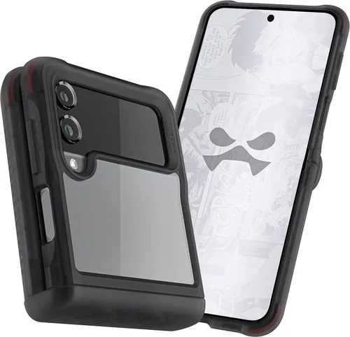 Vista 105 de Ghostek COVERT - Funda rosa para Galaxy Z Flip 4 para mujeres y niñas, protección completa de bisagra y parte trasera transparente, duradera