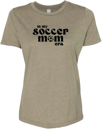 Vista 17 de Cute Women's Screen Printed Crew Neck Tee, Shirts With Sayings, Dusty Blue or Olive