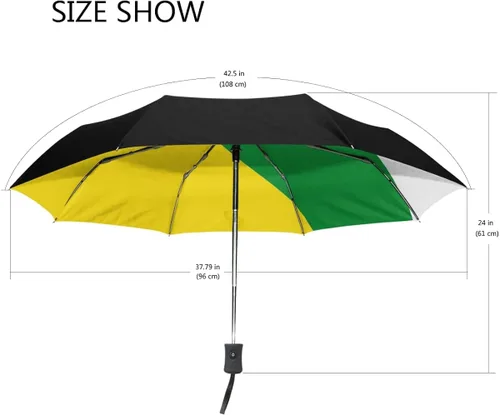 Vista 2 de Olsztyn - Paraguas plegable con revestimiento de pegamento y cierre automático portátil compacto unisex resistente al viento
