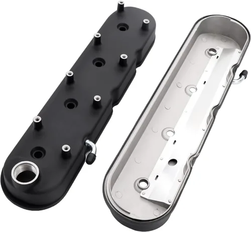 Vista 7 de LS - Cubiertas de válvula de aluminio fundido con soportes de bobina compatibles con Che-vy Small Block V8 293 325 346 364 376 427 LS1 LS2 LS3 LS6