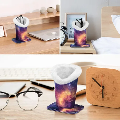 Vista 18 de Fintie Soporte para anteojos forrado de felpa con base magnética, estuche de cuero vegano prémium para lentes