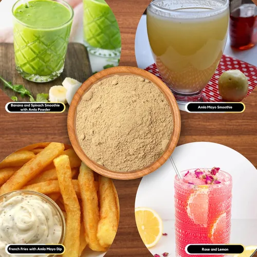Vista 4 de Organic Zing Amla Powder - 227 g / 8 oz - Grado alimenticio - Polvo puro de grosella espinosa india para nutrición diaria y uso culinario