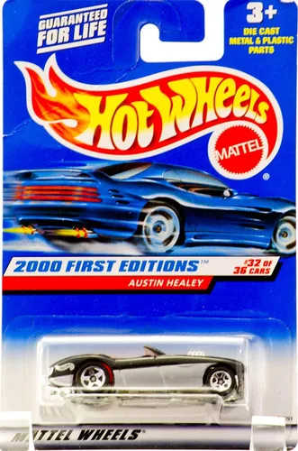 Vista 2 de Primeras ediciones 2000 -# 32 Austin Healey On 2001 Card #2000-92 Coche coleccionista coleccionable Mattel Hot Wheels a escala 1:64 por Hot Wheels