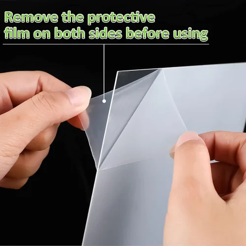 Vista 3 de Queekay Paquete de 20 Láminas de Acrílico Transparente de 4" x 6" Paneles de Plástico Fundido Transparente con Papel Protector para Proyectos