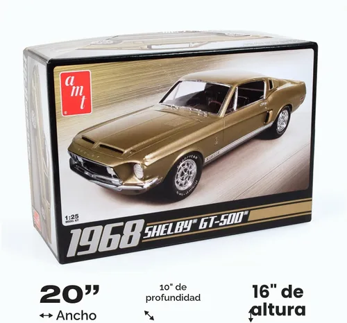 Vista 5 de AMT 1968 Shelby GT 500 Kit de modelo a escala 1:25