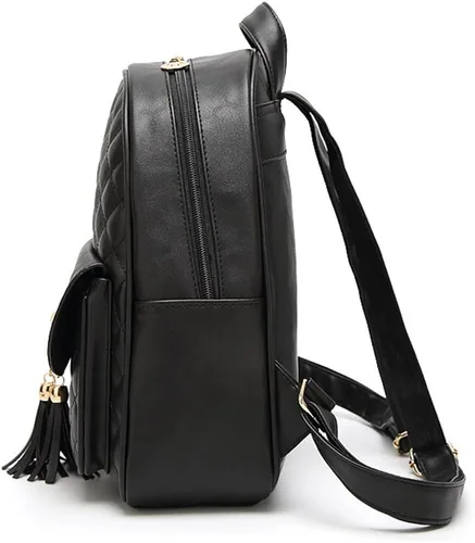 Vista 5 de I IHAYNER - Morral informal de cuero acolchado con diseño simple para mujer