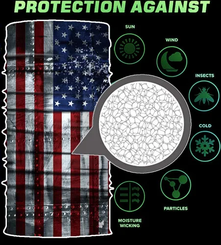 Vista 5 de GLUDEAR Máscara facial vikingo con estampado 3D de calavera y rayos UV, bandana sin costuras, bandana multifuncional para el cuello, para mujeres