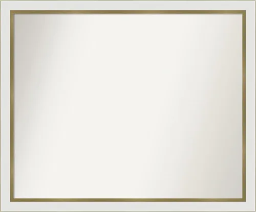 Vista 264 de Amanti Art Espejo personalizado, espejo de baño estrecho Alexandria White Wash, espejo de pared o espejo de tocador de baño sobre el fregadero