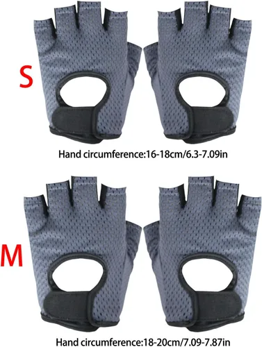 Vista 7 de Guantes de fitness para hombres y mujeres, antideslizantes, de silicona, transpirables, guantes de entrenamiento para levantamiento de pesas