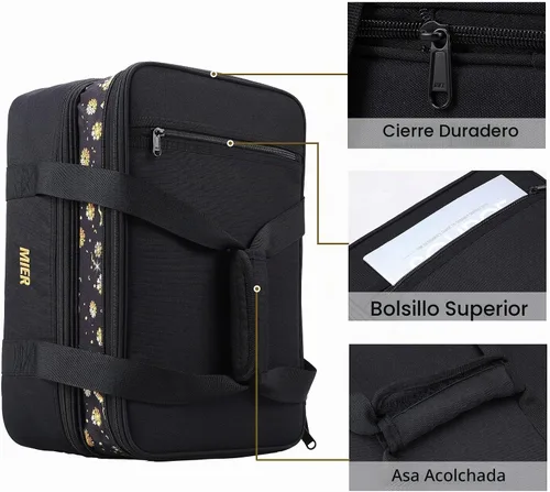 Vista 6 de MIER - Porta cacerola expandible aislada para bandejas de horno de 9 x 13 pulgadas, color negro
