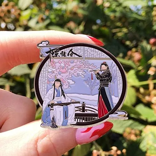 Vista 4 de ROKE MDZS Wei Wuxian, CQL LAN Wang Ji, pin esmaltado sin domo