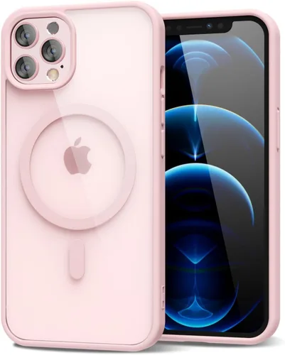 Vista 234 de oakxco Funda magnética transparente compatible con Magsafe, bonita funda delgada y transparente de poliuretano termoplástico no amarillenta, carcasa